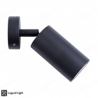 Single adjustable forging aluminium outdoor wall spot light pillar spotlight matt black IP65