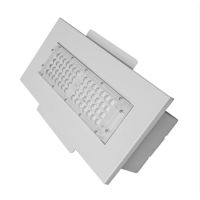 Recessed easy installation IP66 waterproof explosion proof driver 40W 50w led gas station canopy light